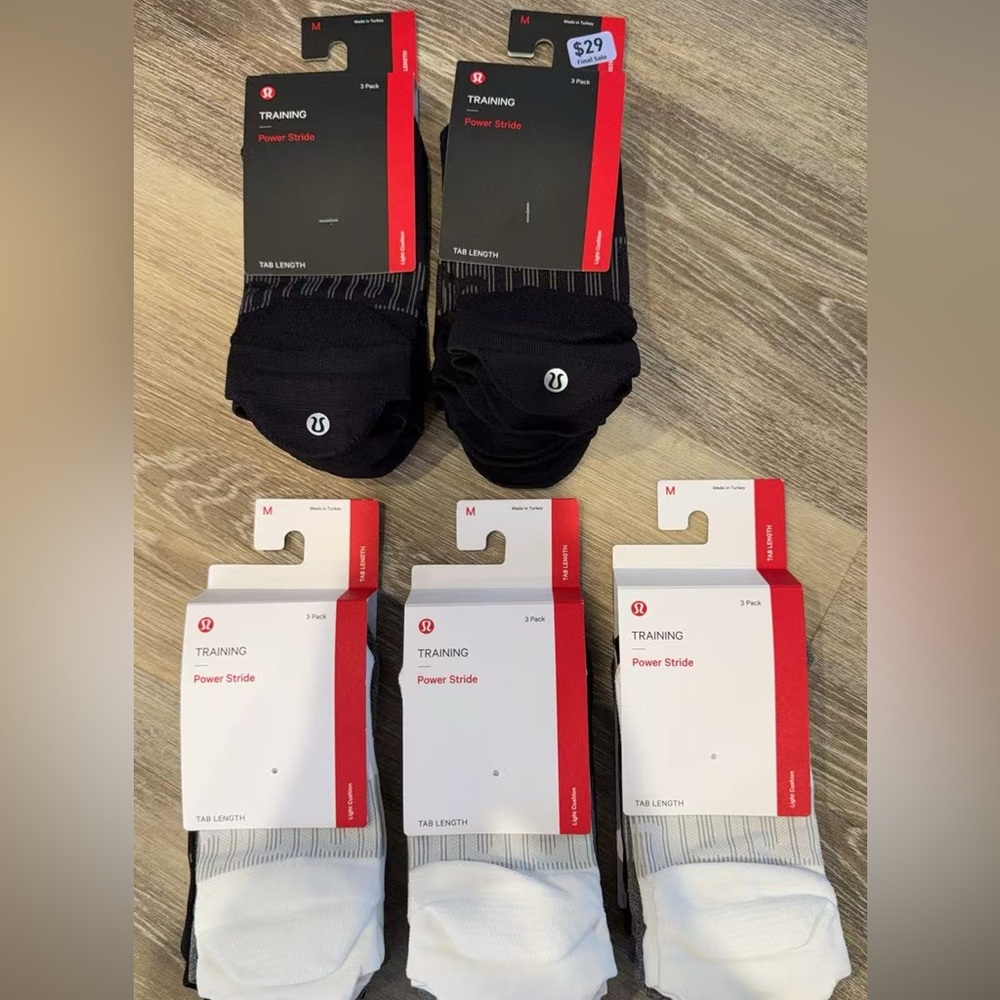 lululemon athletica Men's and Women’s Power Stride Socks 3-Pack